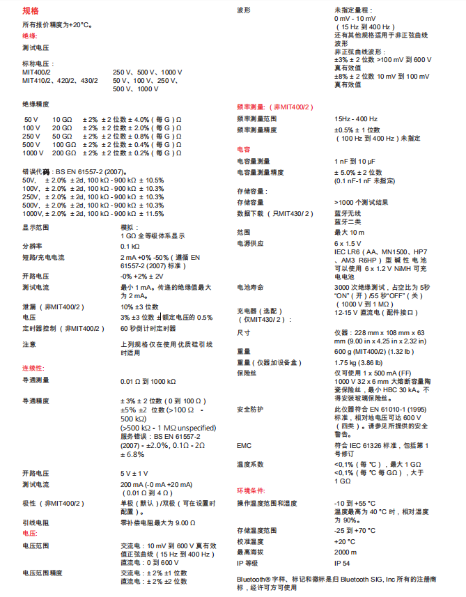 CAT IV绝缘测试仪MIT400/2