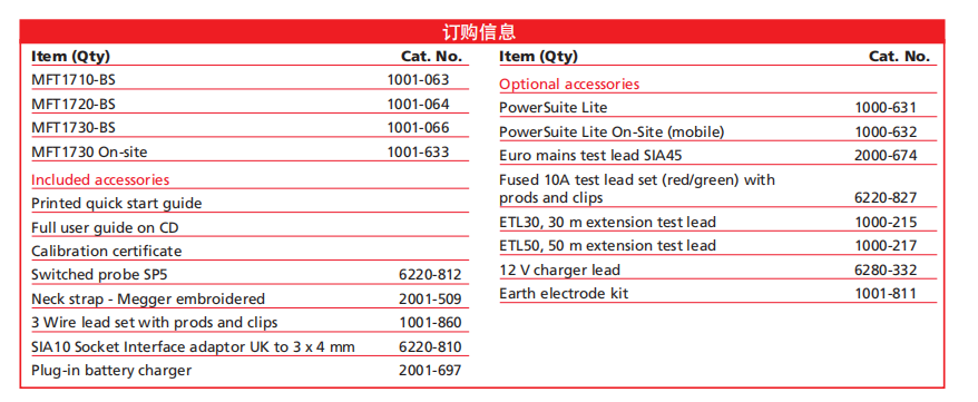 多功能测试仪MFT1700系列