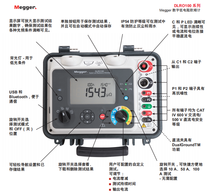 数字低电阻欧姆计DLRO100 系列